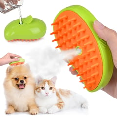 EVERSO - Cepillo Automático Para Gatos A Vapor 3 En 1 Color Verde