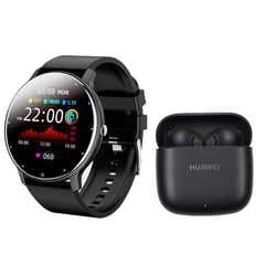 HUAWEI - Freebuds se 2 Audífono-Negro y Toumi Fit 2-B Reloj inteligente