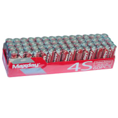 GENERICO - Pack 60 Pilas Maxday AA Carbon Battery R6