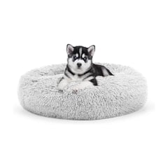 KOBA - Cama Termica Para Perros Gato Antiestres Grande XL 90cm Gris