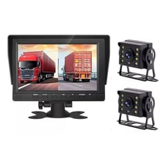 KUANGYE - Kit Dvr Con Pantalla 7 Con 2 Camaras Para Camion O Bus