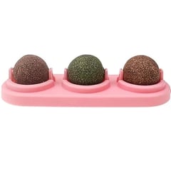 DEFENSOR FOREVER - Pack De 3 Bola De Hierba Gatera Prensada, Para Gatos Rosa