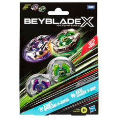 BEYBLADE - Trompo X Pack Doble Knife Shinobi 4-80HN y Keel Shark 3-80