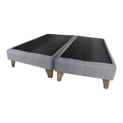 GENERICO - Base de cama Europea 2 Plazas 200 x150cm gris oscuro