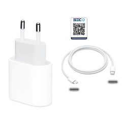 APPLE - Cargador 20W Original + Cable C - C 1mt iPhone 15 pro pro max