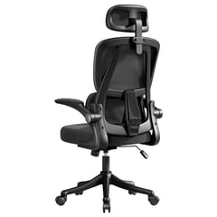 VIDITA - Silla De Oficina Escritorio Ergonómico Soporte Lumbar Elástico Negro