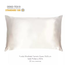 GENERICO - Funda De Almohada De Seda Queen Color Blanco