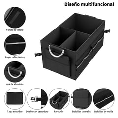 AIZO - Organizador Auto Caja Bolso Plegable Maletero Vehiculos 55L