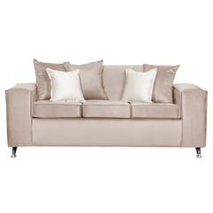 RUZAM MOBEL - SOFA ROSES 3 CUERPOS BEIGE FELPA