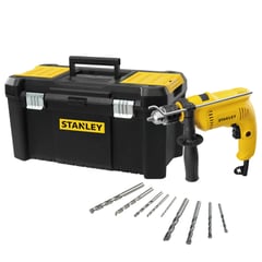 STANLEY - Taladro percutor + Brocas + maleta SDH600TV-B2C