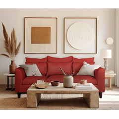 CASA WOW DECO - SOFA ASTURIAS 3C ROJO