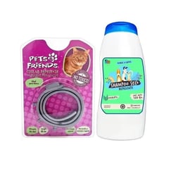 MASCOKITS - Mini Kit Para Gato Collar Antipulgas Shampoo Repelente.