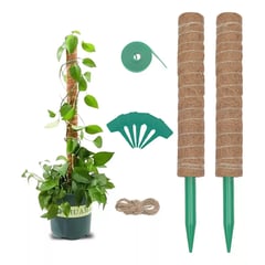 DEKANO - Juego De 9 Tutor De Musgo Para Plantas 43 Cm / Fibra Coco