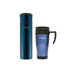 THERMOS - PACK TERMO LIQUIDO 1LT + MUG 420 ML AZUL