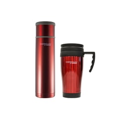 THERMOS - PACK TERMO LIQUIDO 1LT + MUG 420 ML ROJO