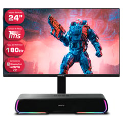 MASTER G - Pack Monitor Gamer Led 24" Full HD 180Hz 1Ms + Soundbar