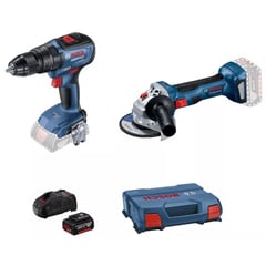 BOSCH - Kit Taladro 13mm Percutor Gsb 18v-50 + Esmeril 5 Gws 180-li 115mm + 1 Bat. 5ah + Cargador