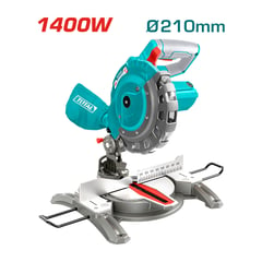 TOTAL TOOLS - Ingleteadora 1400w 210mm + 4 Accesorios TOTAL