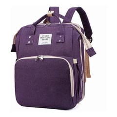 GENERICO - Mochila Panalera Cuna Impermeable Bebe Viaje MORADO