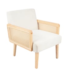 KLIK - Sillon madera rattan relaxia - Blanco