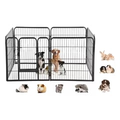 DEKANO - Corral Para Mascota Jaula De Perros Gato Valla Metal 120cm