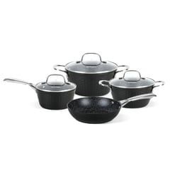 SIMPLIT - Batería de Cocina Antiadherente Black Copper 7 Pzs