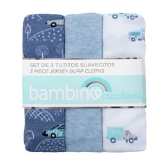 BAMBINO - Set 3 Tutitos Suavecitos Azul Autos Niño