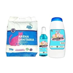 MASCOKITS - Arena Ultra Aglutinante Para Gatos 10kg Colonia Shampoo.