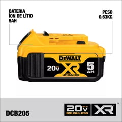 DEWALT - Batería 5ah 20v Max Xr - Dcb205-b3