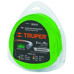 TRUPER - Nylon para Orilladora 2,0mm*15m Redondo -