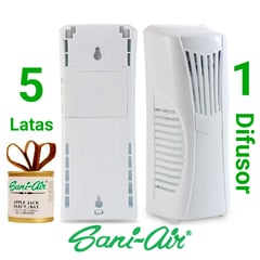 GENERICO - DIFUSOR DE AROMA SANI AIR + 5 LATAS AROMATICAS SANI AIR