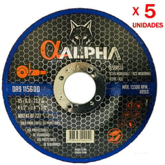 ALPHA PRO - Disco de Desbaste 4 1-2 X 6mm 5und