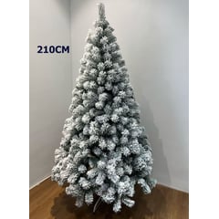 GENERICO - Árbol De Navidad Nevado 210cm Frondoso Árbol Artificial