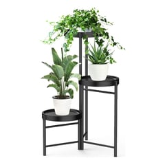 U BUY - Set Organizador 3 Pedestal Porta Macetero Desmontable Metal