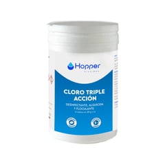 GENERICO - Cloro para Piscinas Triple Acción 1 kg - Hopper Piscinas