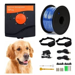 KUANGYE - Sistema eléctrico de valla para perros,Tp 16 +2 Collares