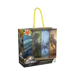 DISNEY - Set 4 Puzzles De 60 Piezas Jurassic World