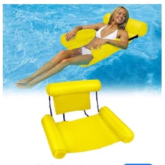 GENERICO - SILLA INFLABLE FLOTADOR COLOR AMARILLO ENTRETENCION ACUATICA