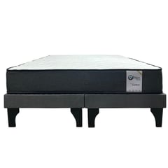 GENERICO - Cama Europea 2 Plazas Dreambed Color Gris