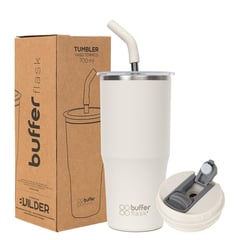 BUFFER FLASK - Mug Vaso Termo Agua Cafe 700ml AceroInox +Tapas - Crema