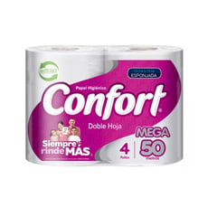 CONFORT - Papel Higiénico 50 Mts X40 Rollos