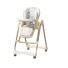 GOLDEN BABY'S - Silla de comer Plegable Multifuncional 3 en 1 de bebé Blanco