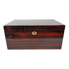 GENERICO - CAJA HUMIDOR DE PUROS 2 NIVELES MADERA DE CEDRO + HIGROMETRO