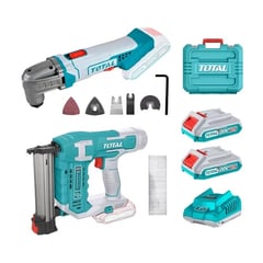 TOTAL TOOLS - Kit Clavadora+ Herramienta Oscilante 20v Total Tosli24021