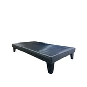 GENERICO - Base De Cama Europea Gris Oscuro Lino 1.5 Plaza 105X190