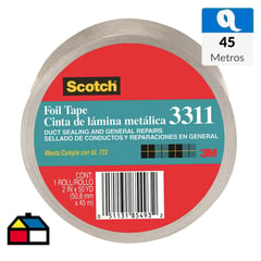 SCOTCH - Cinta de Aluminio Foil Tape 50.8 mm x 45 mts