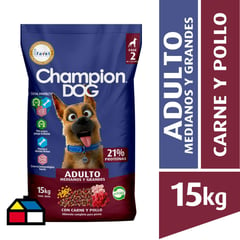 CHAMPION DOG - Alimento para Perro Adulto Carne y Pollo 15 kg