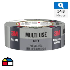 3M - Cinta de Tela Duct Tape de reparación Gris 48 mm x 54.8 mts