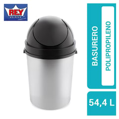 REYPLAST - Basurero 54.4 Litros Polipropileno Gris