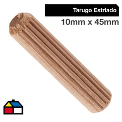 PRACTICOS - Tarugo estriado 45 x 10 mm. 50 unidades